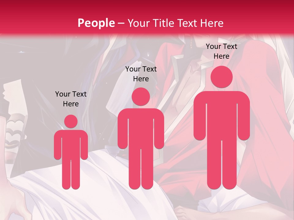 A Man And Woman In A Bed With A Red Background PowerPoint Template