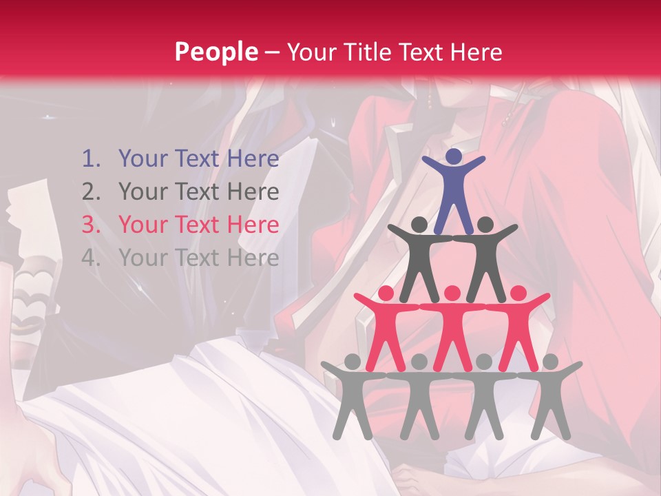 A Man And Woman In A Bed With A Red Background PowerPoint Template