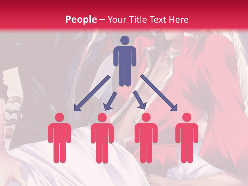 A Man And Woman In A Bed With A Red Background PowerPoint Template