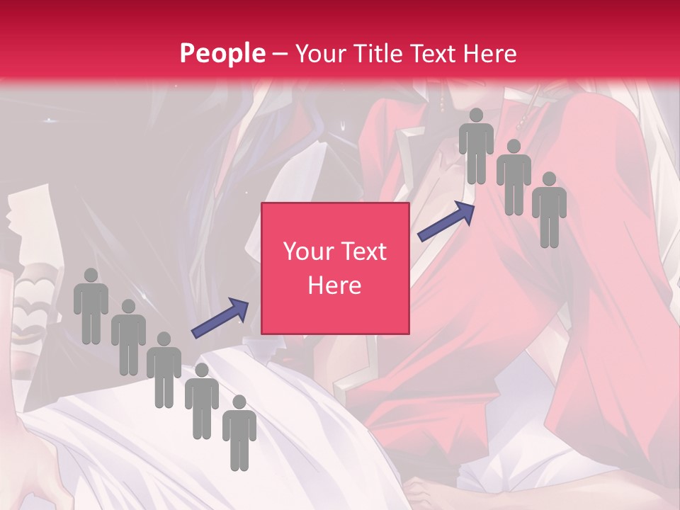 A Man And Woman In A Bed With A Red Background PowerPoint Template