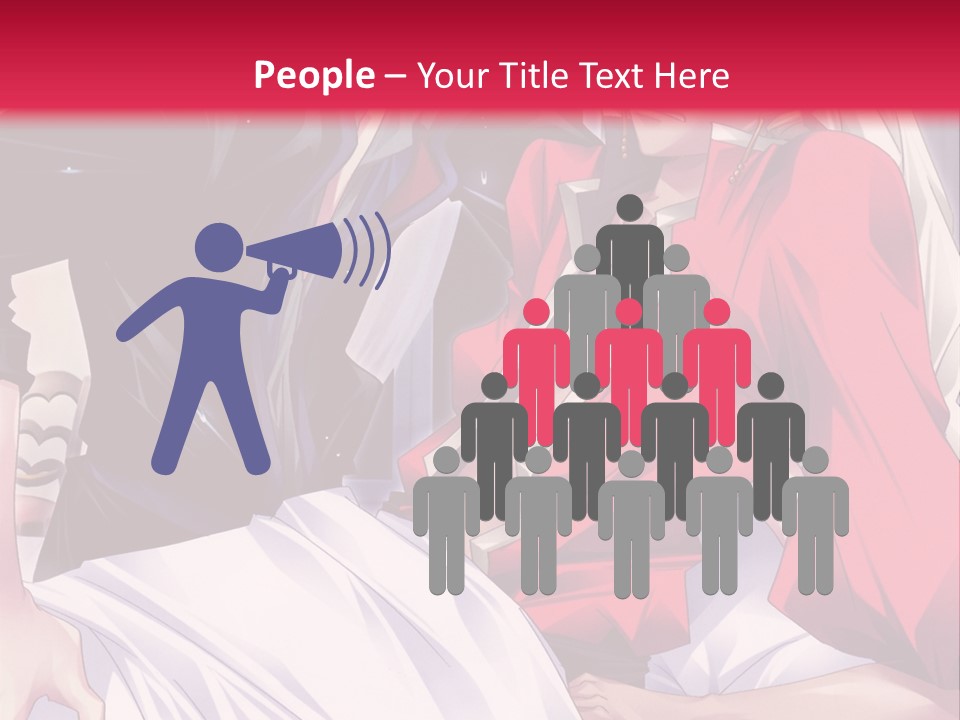 A Man And Woman In A Bed With A Red Background PowerPoint Template