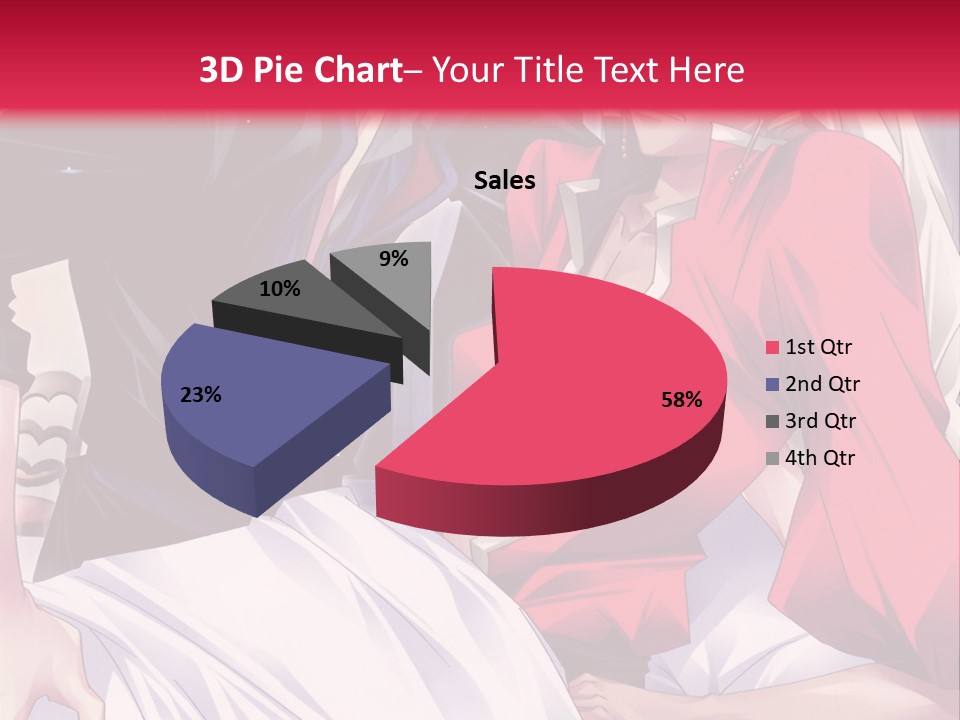 A Man And Woman In A Bed With A Red Background PowerPoint Template