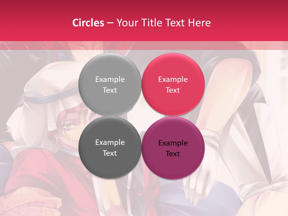 A Couple Of Anime Characters Sitting Next To Each Other PowerPoint Template