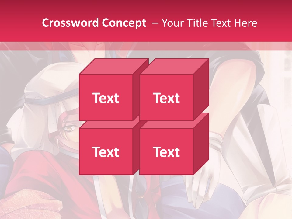 A Couple Of Anime Characters Sitting Next To Each Other PowerPoint Template