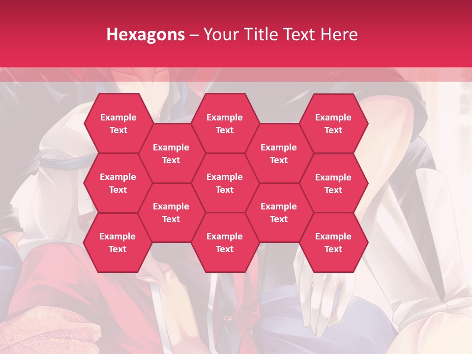 A Couple Of Anime Characters Sitting Next To Each Other PowerPoint Template