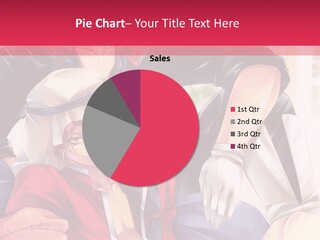 A Couple Of Anime Characters Sitting Next To Each Other PowerPoint Template