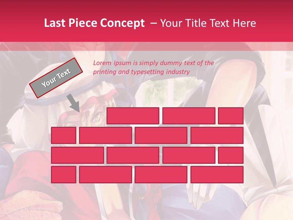 A Couple Of Anime Characters Sitting Next To Each Other PowerPoint Template
