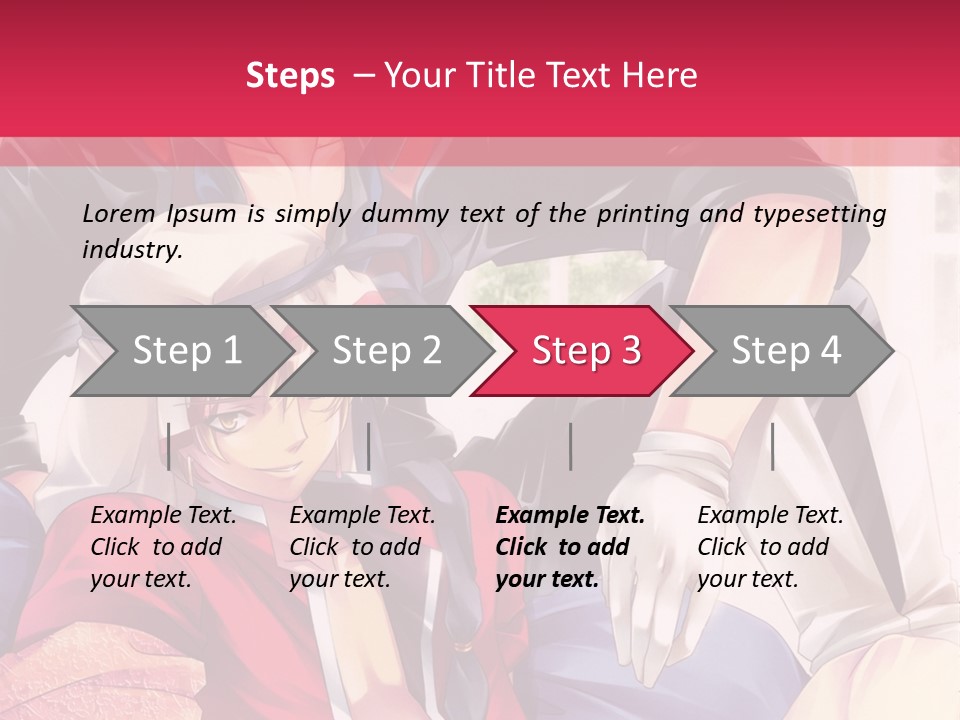 A Couple Of Anime Characters Sitting Next To Each Other PowerPoint Template