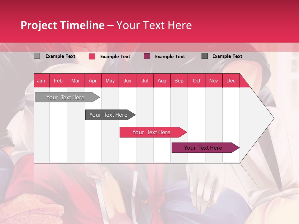 A Couple Of Anime Characters Sitting Next To Each Other PowerPoint Template