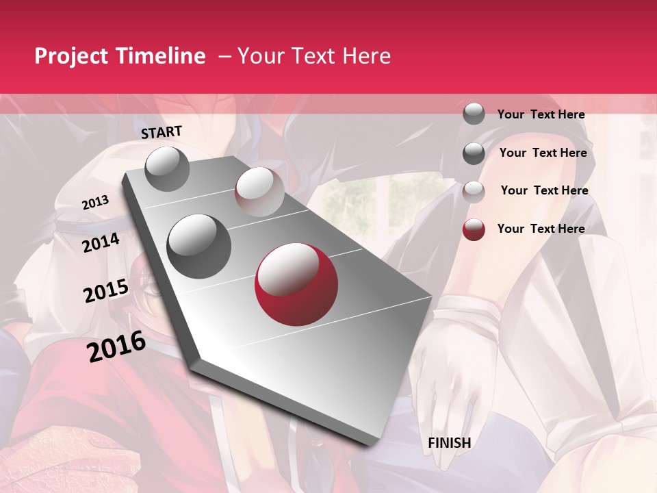 A Couple Of Anime Characters Sitting Next To Each Other PowerPoint Template