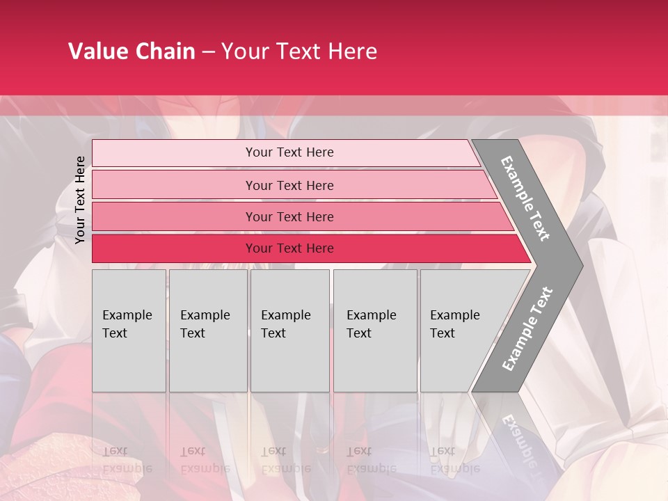 A Couple Of Anime Characters Sitting Next To Each Other PowerPoint Template