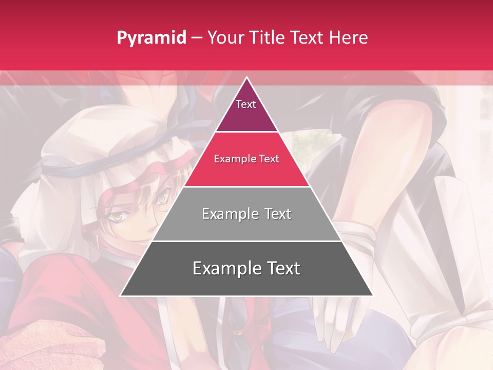 A Couple Of Anime Characters Sitting Next To Each Other PowerPoint Template