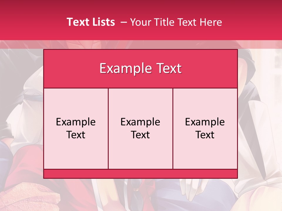 A Couple Of Anime Characters Sitting Next To Each Other PowerPoint Template