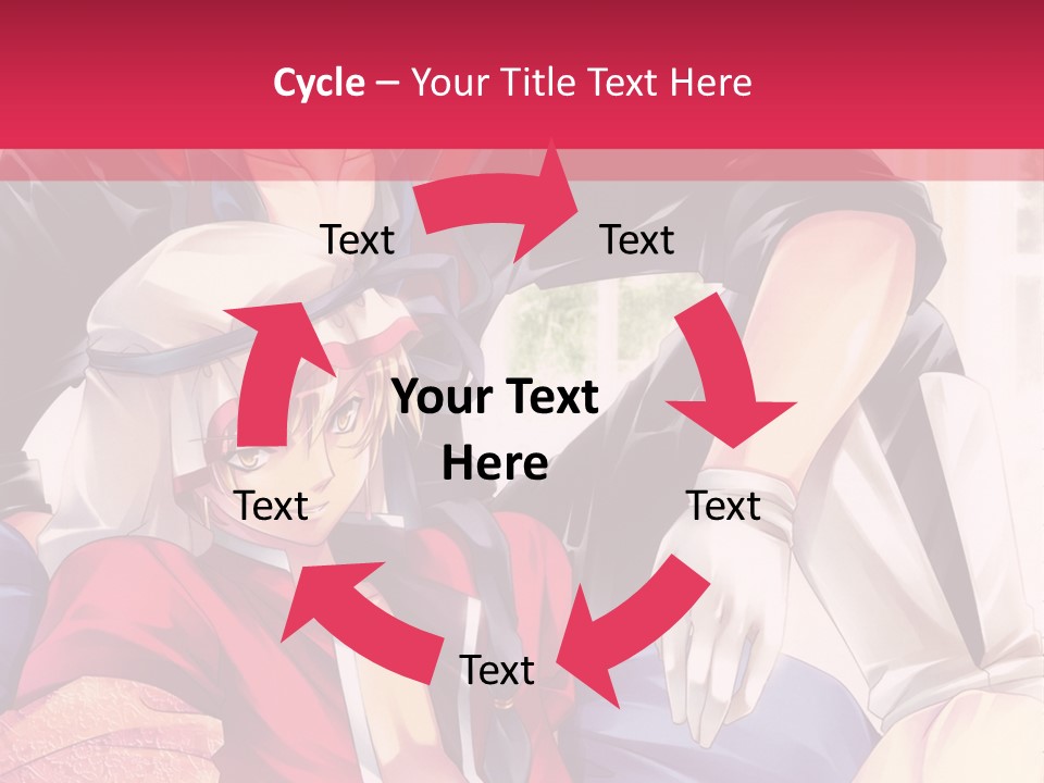 A Couple Of Anime Characters Sitting Next To Each Other PowerPoint Template