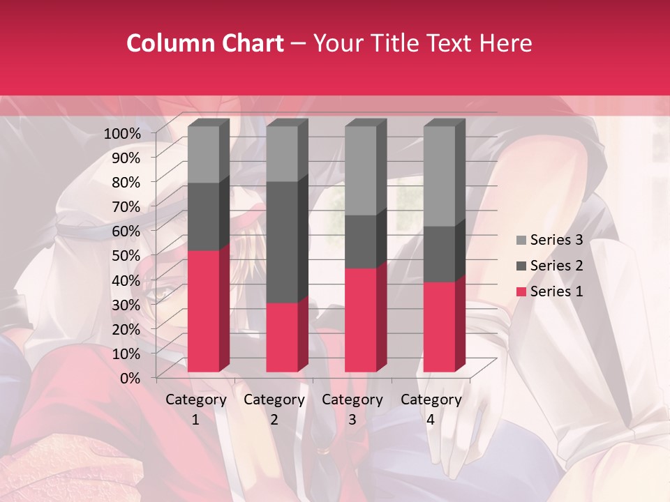 A Couple Of Anime Characters Sitting Next To Each Other PowerPoint Template