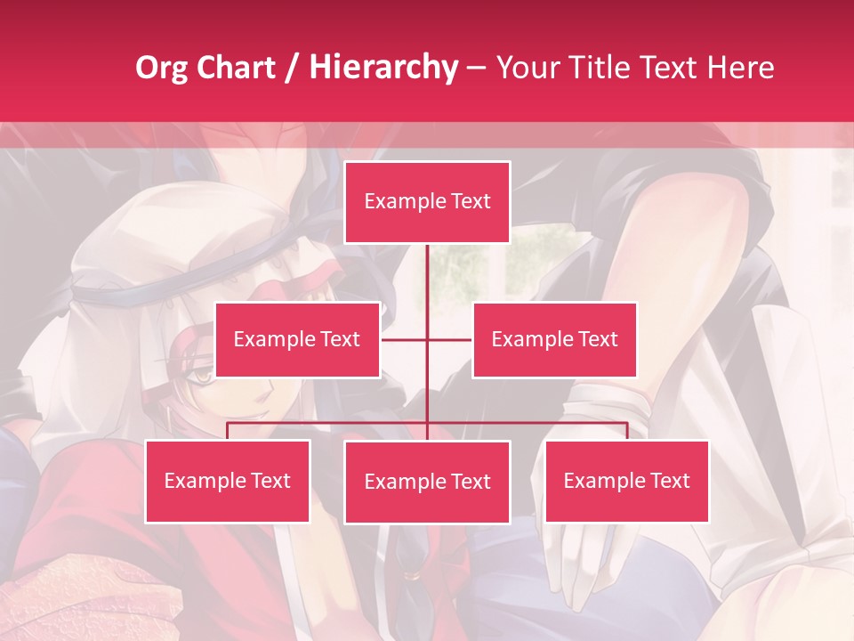 A Couple Of Anime Characters Sitting Next To Each Other PowerPoint Template
