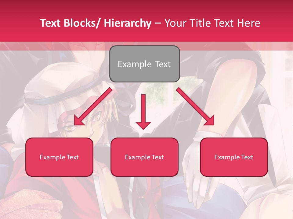 A Couple Of Anime Characters Sitting Next To Each Other PowerPoint Template