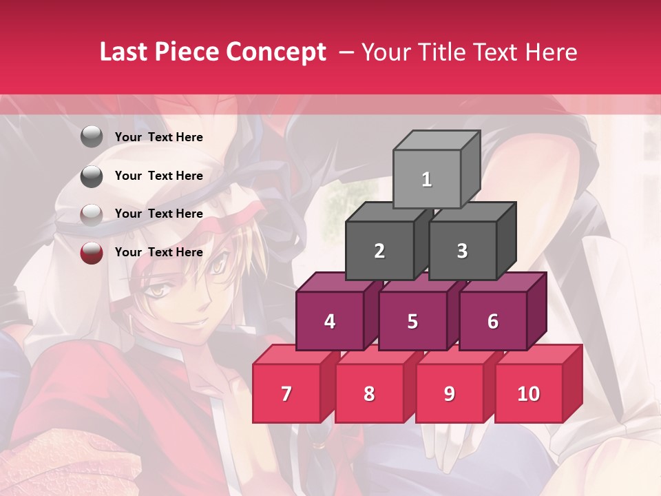 A Couple Of Anime Characters Sitting Next To Each Other PowerPoint Template