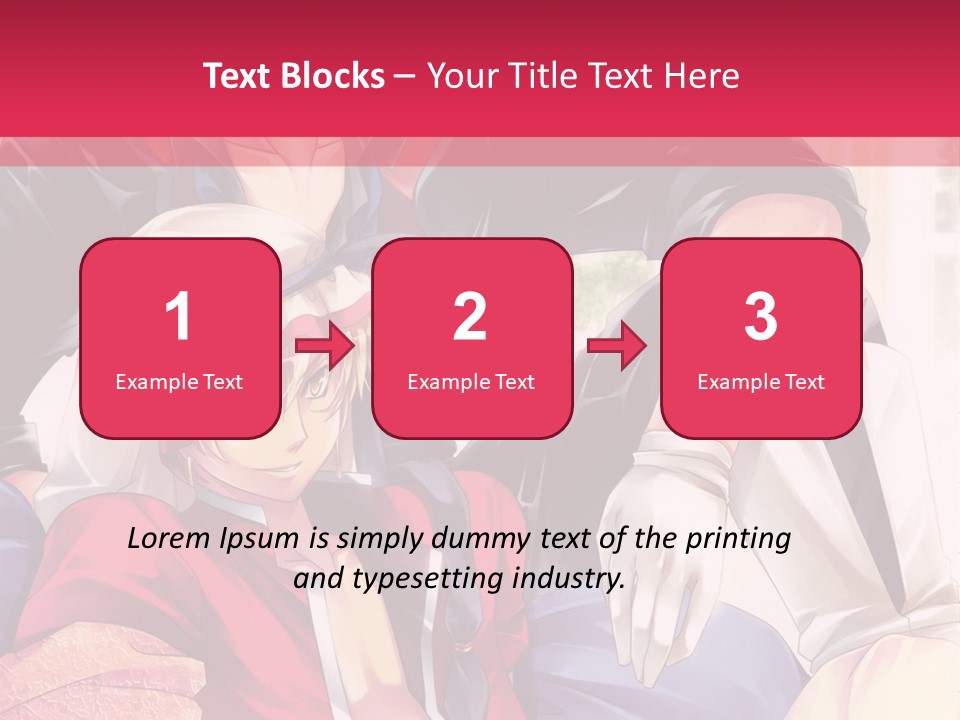 A Couple Of Anime Characters Sitting Next To Each Other PowerPoint Template