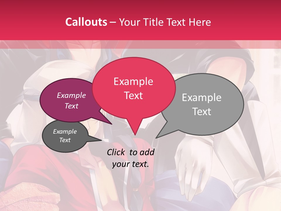 A Couple Of Anime Characters Sitting Next To Each Other PowerPoint Template