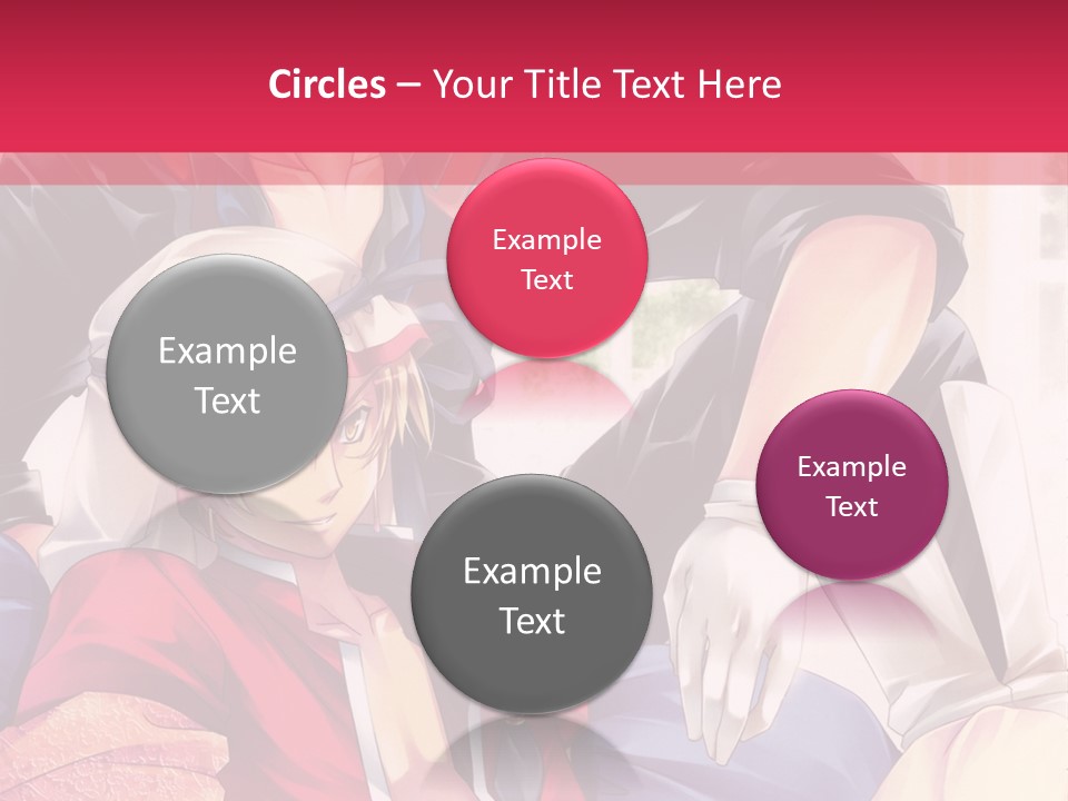 A Couple Of Anime Characters Sitting Next To Each Other PowerPoint Template