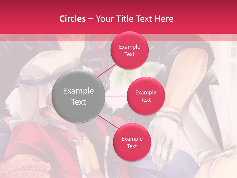 A Couple Of Anime Characters Sitting Next To Each Other PowerPoint Template