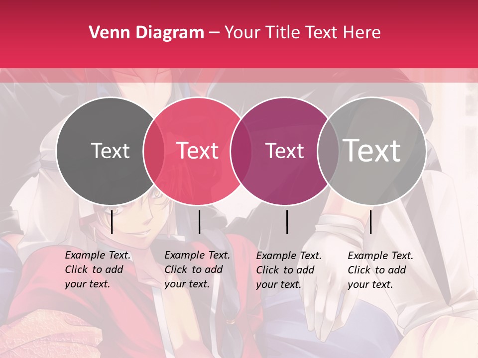 A Couple Of Anime Characters Sitting Next To Each Other PowerPoint Template