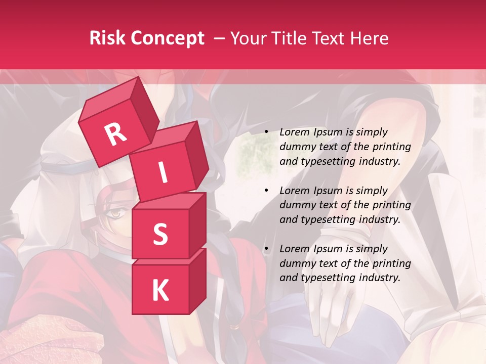 A Couple Of Anime Characters Sitting Next To Each Other PowerPoint Template