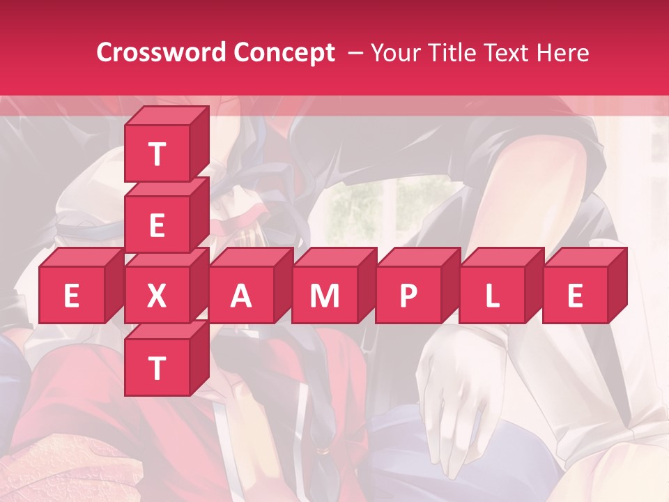 A Couple Of Anime Characters Sitting Next To Each Other PowerPoint Template