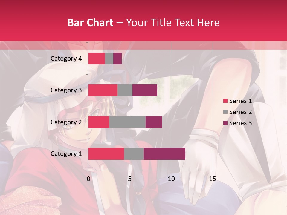 A Couple Of Anime Characters Sitting Next To Each Other PowerPoint Template