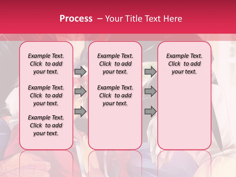 A Couple Of Anime Characters Sitting Next To Each Other PowerPoint Template