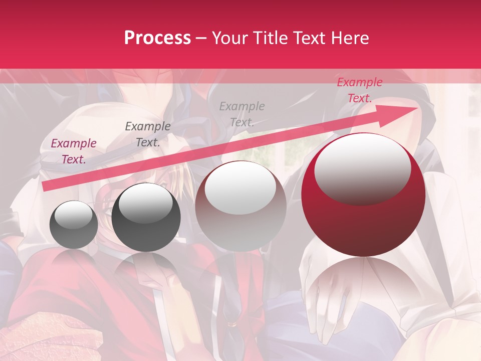 A Couple Of Anime Characters Sitting Next To Each Other PowerPoint Template