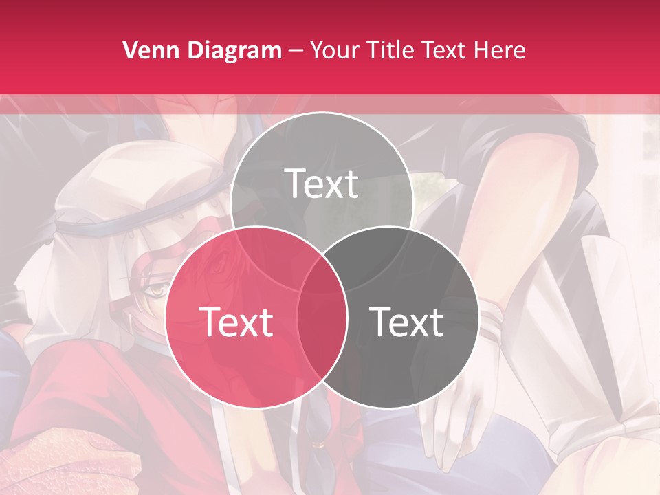 A Couple Of Anime Characters Sitting Next To Each Other PowerPoint Template