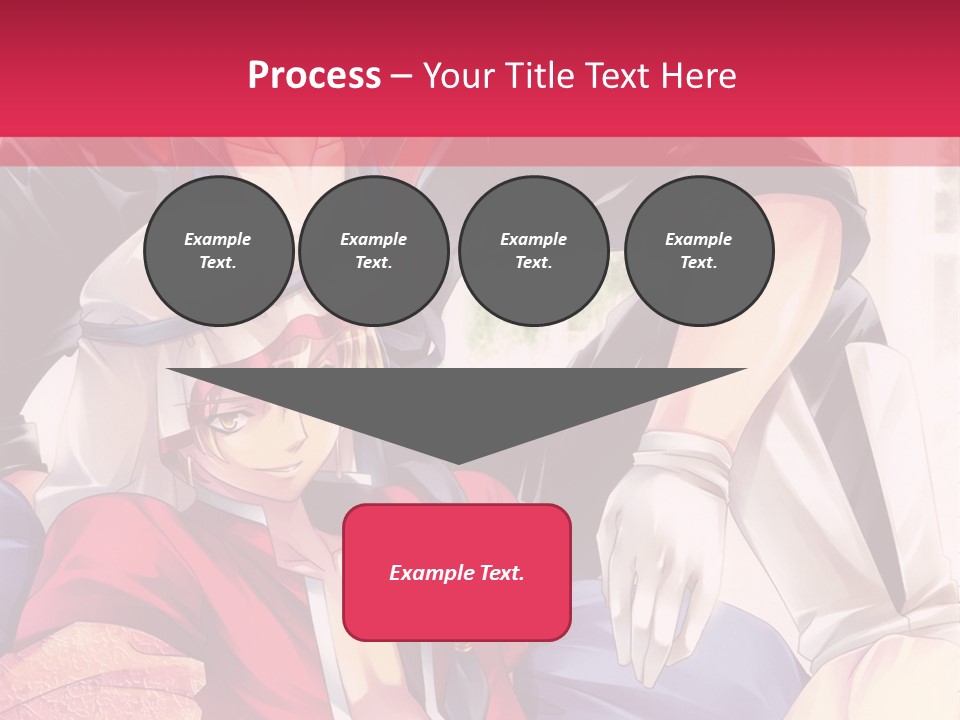 A Couple Of Anime Characters Sitting Next To Each Other PowerPoint Template