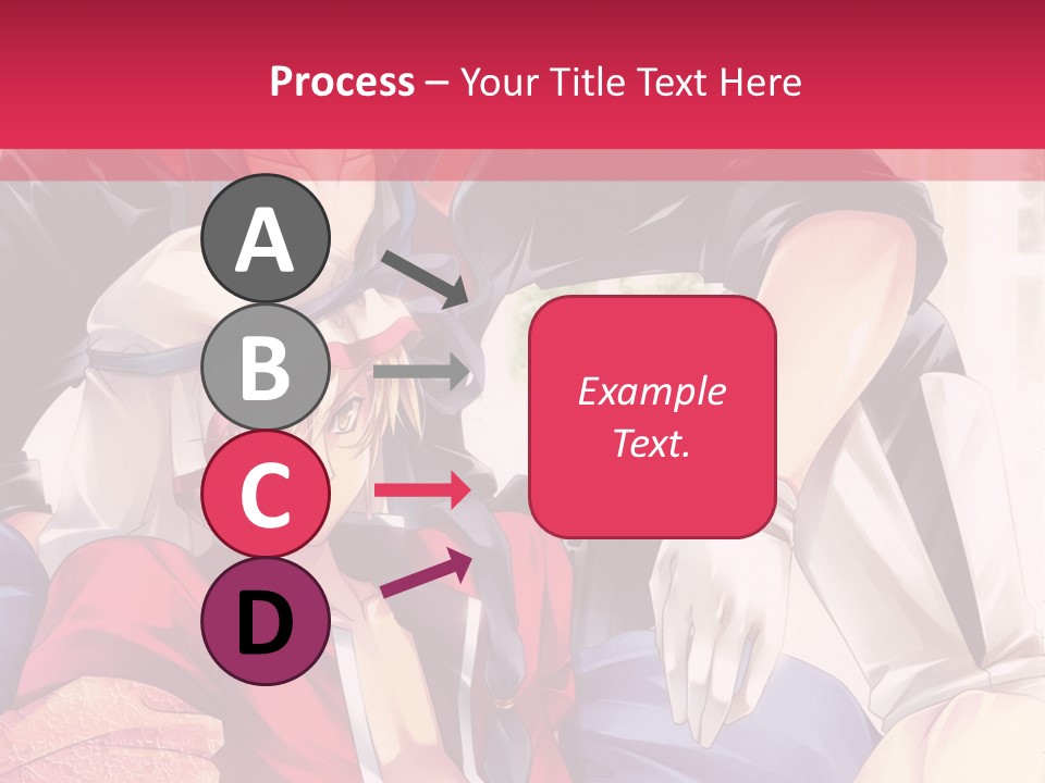 A Couple Of Anime Characters Sitting Next To Each Other PowerPoint Template