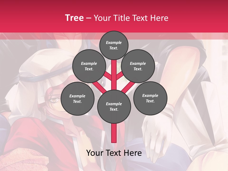 A Couple Of Anime Characters Sitting Next To Each Other PowerPoint Template