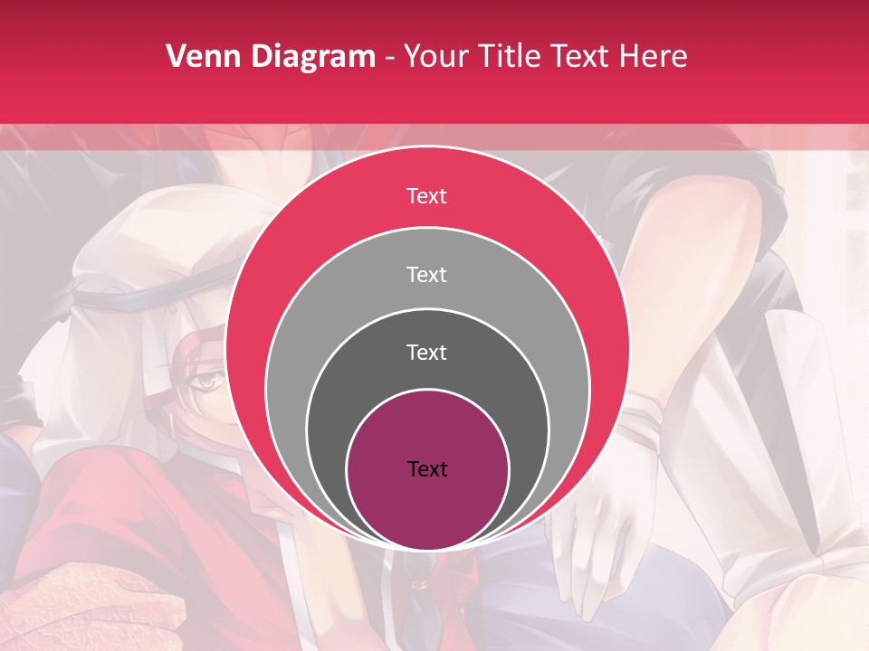A Couple Of Anime Characters Sitting Next To Each Other PowerPoint Template