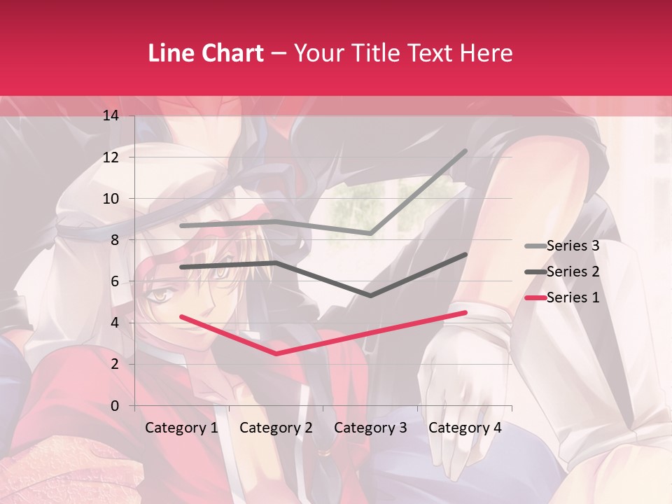A Couple Of Anime Characters Sitting Next To Each Other PowerPoint Template