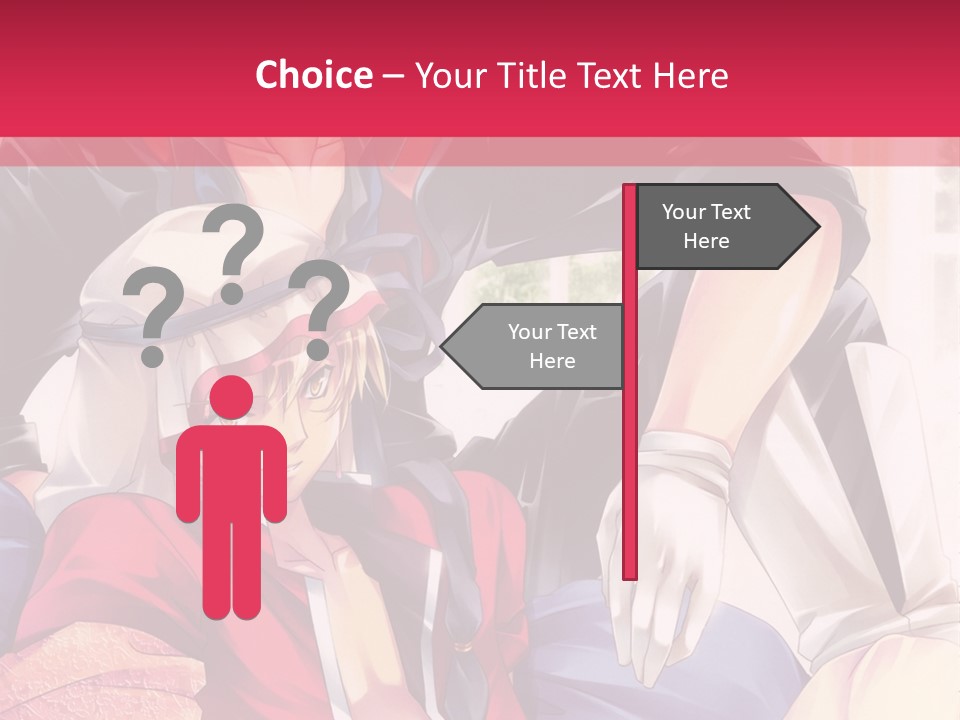 A Couple Of Anime Characters Sitting Next To Each Other PowerPoint Template