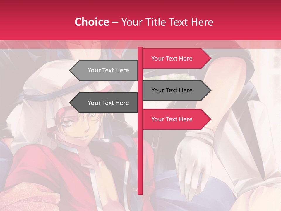 A Couple Of Anime Characters Sitting Next To Each Other PowerPoint Template