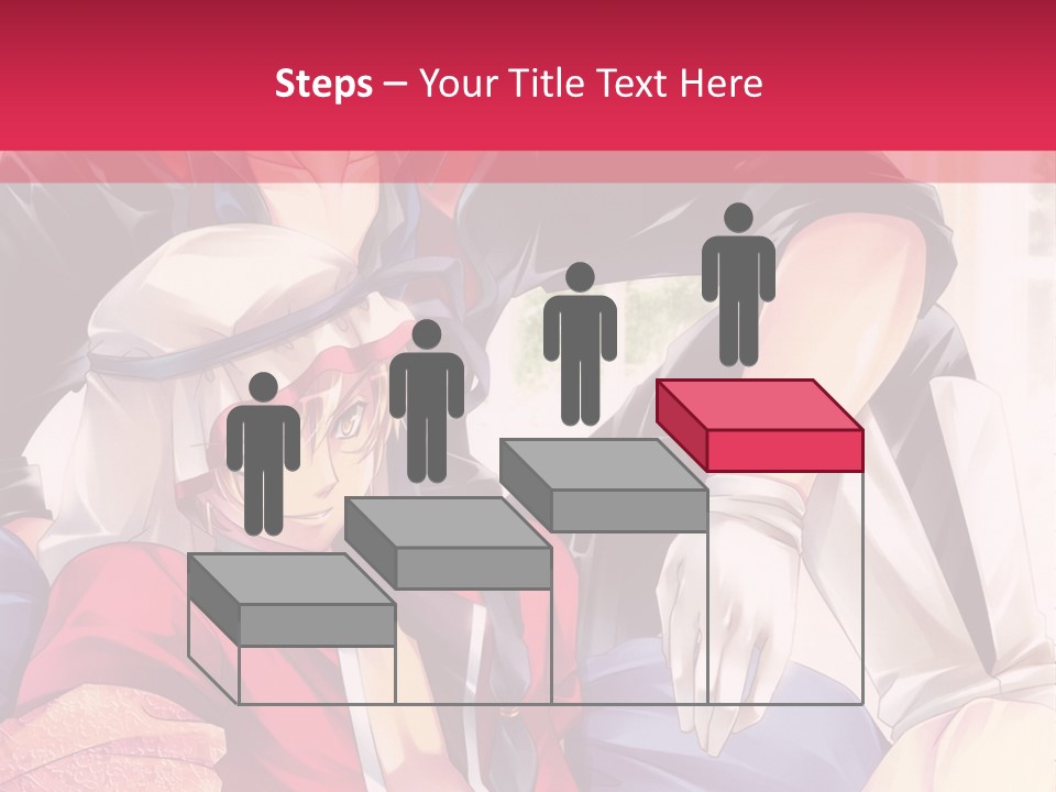 A Couple Of Anime Characters Sitting Next To Each Other PowerPoint Template