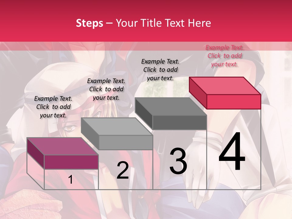 A Couple Of Anime Characters Sitting Next To Each Other PowerPoint Template