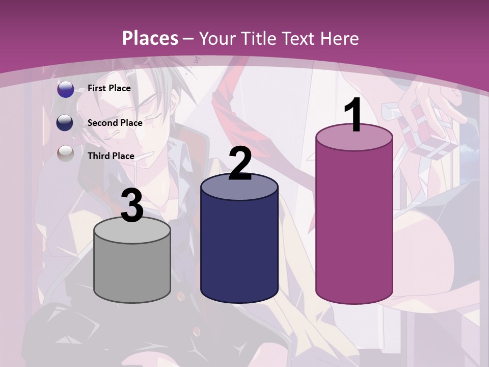 A Person Sitting On A Chair With A Purple Background PowerPoint Template