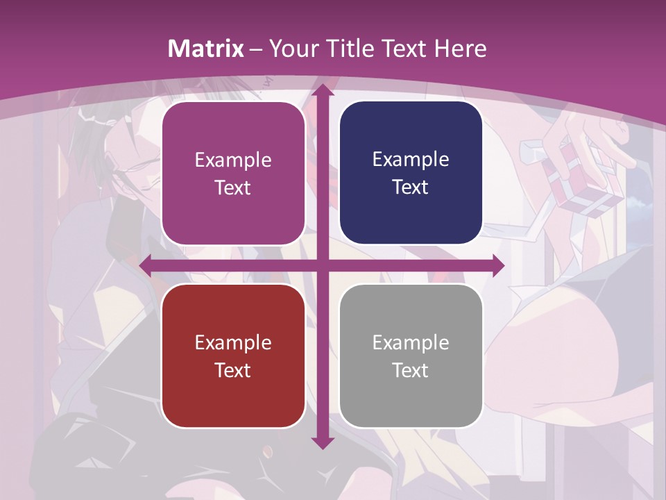 A Person Sitting On A Chair With A Purple Background PowerPoint Template