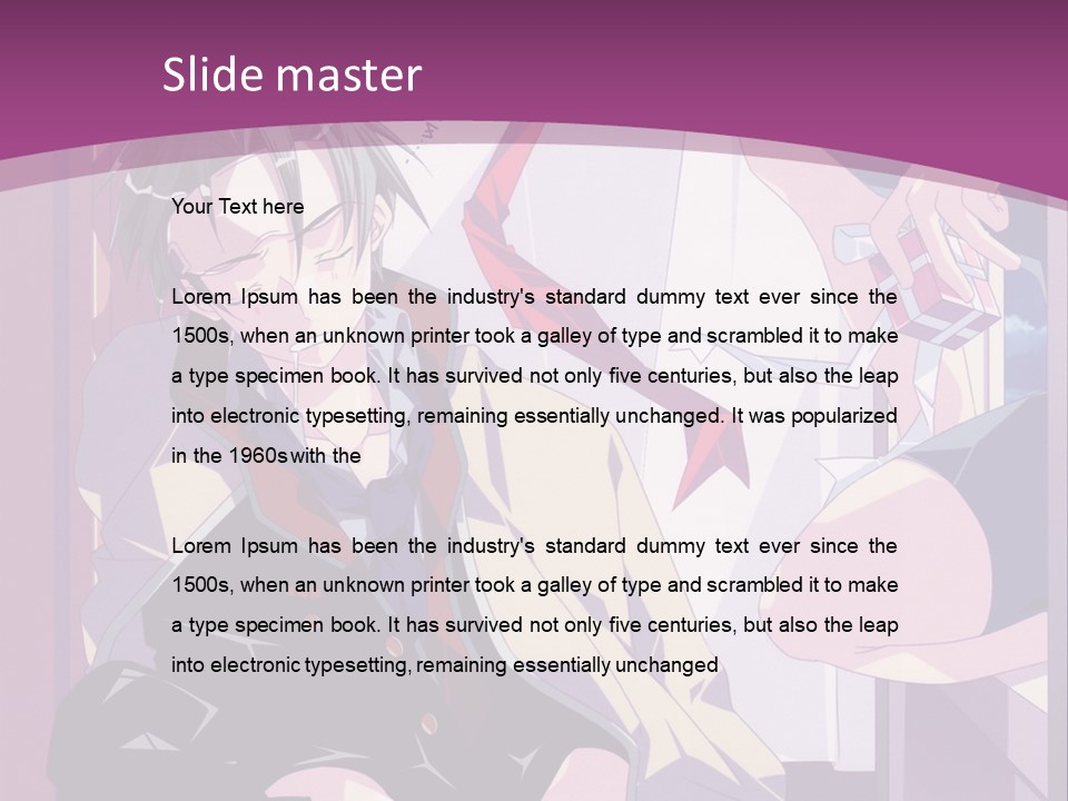 A Person Sitting On A Chair With A Purple Background PowerPoint Template