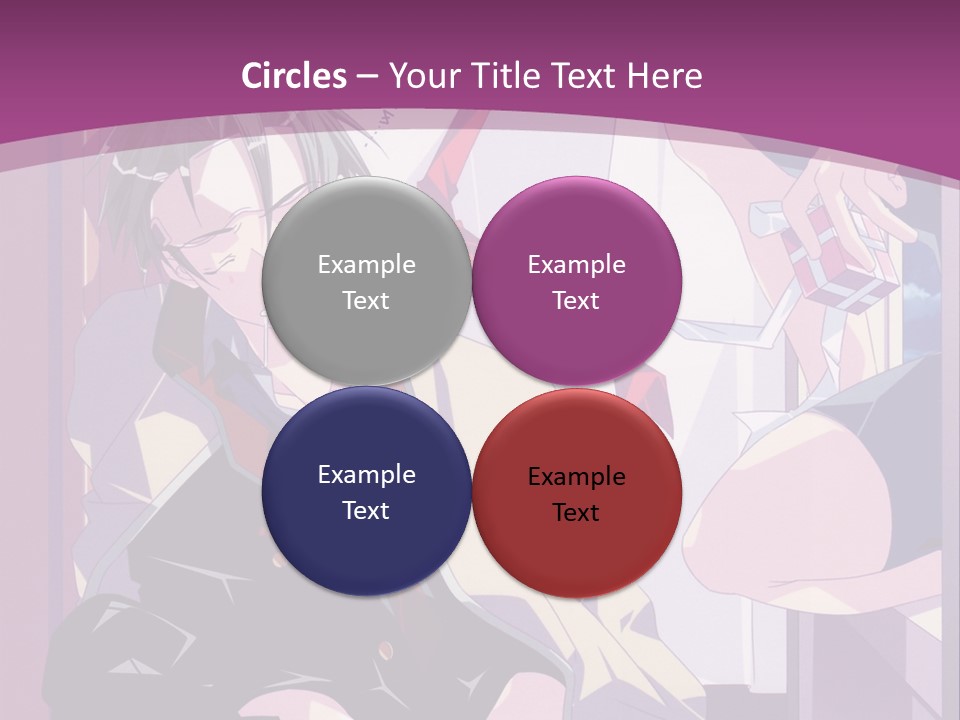 A Person Sitting On A Chair With A Purple Background PowerPoint Template