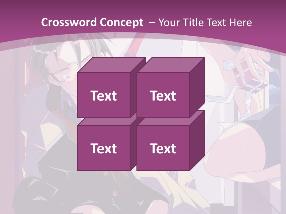 A Person Sitting On A Chair With A Purple Background PowerPoint Template