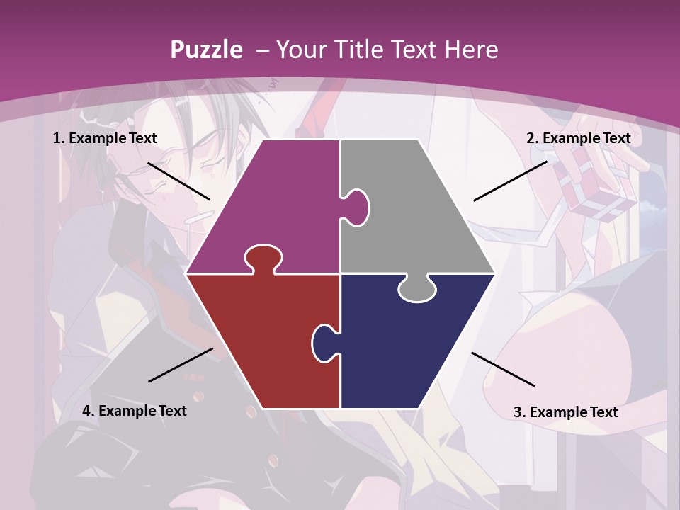 A Person Sitting On A Chair With A Purple Background PowerPoint Template