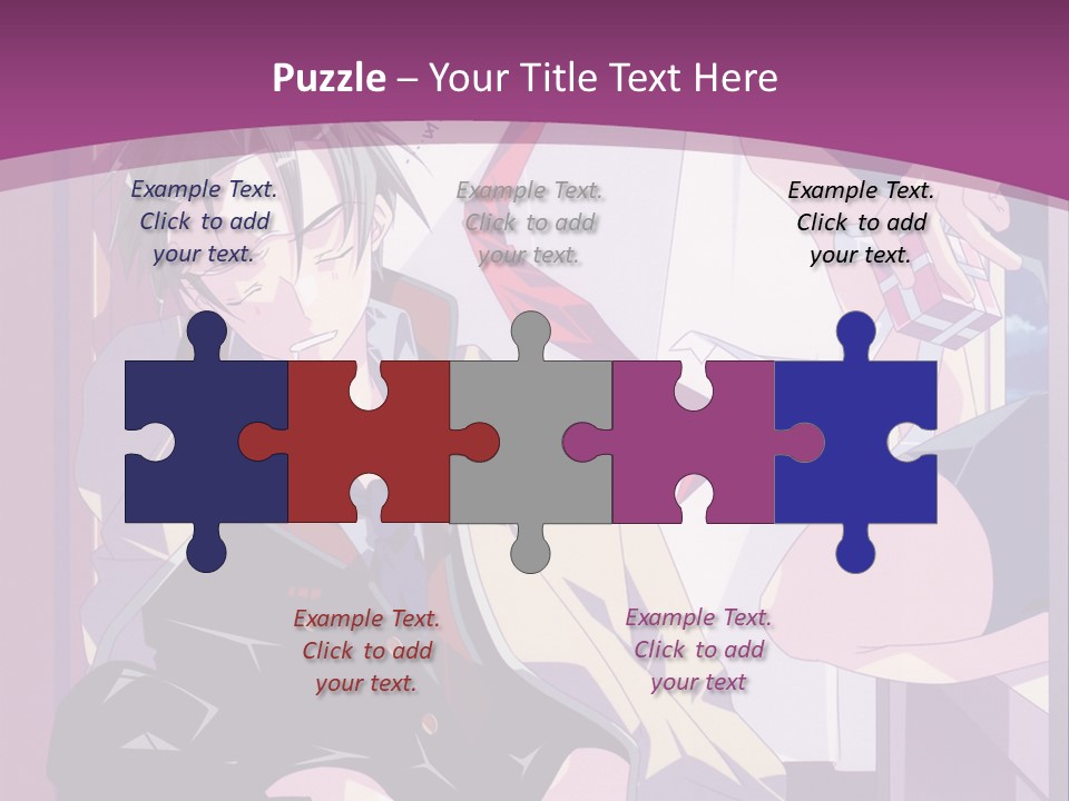 A Person Sitting On A Chair With A Purple Background PowerPoint Template