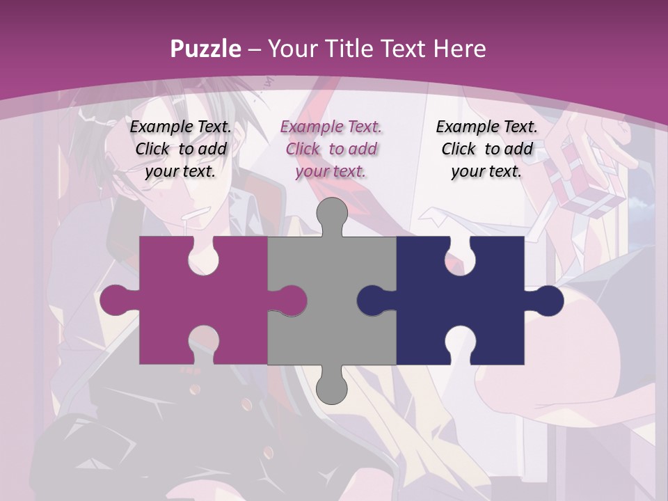 A Person Sitting On A Chair With A Purple Background PowerPoint Template